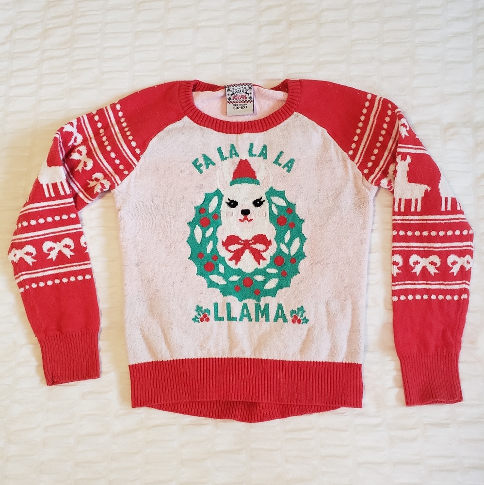 Girls holiday sweater
